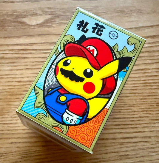 Sealed Pokemon Mario Pikachu Hanafuda Playing Card Nintendo Limited Unopened0