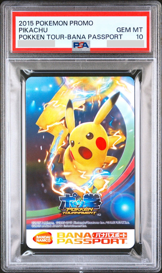 PSA 10 Pikachu Pokken Tournament Japanese Pokemon Bana Passport Card Bandai0