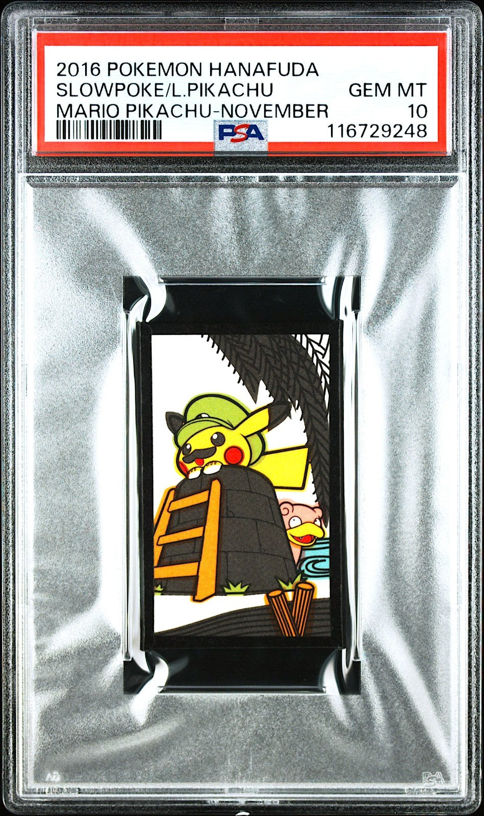 PSA 10 Mario Pikachu Luigi Hanafuda Playing Cards Seq Japanese Pokemon 20163