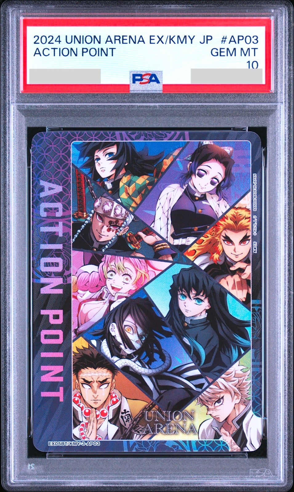 PSA 10 Union Arena Demon Slayer Action Point AP03 Rengoku Shinobu Mitsuri0