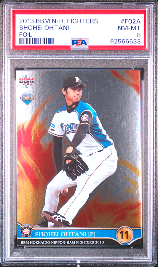 PSA 8 Shohei Ohtani 2013 BBM Rookie Edition Pitching Foil F02A RC Near Mint0